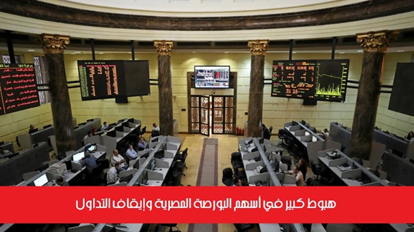 هبوط كبير في أسهم البورصة المصرية وإيقاف التداول
